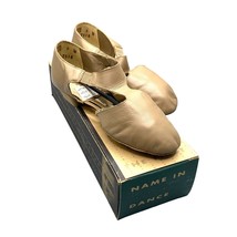 Leo&#39;s Jazz T-Strap Grecian Sandals Suntan Leather 3 Dance Shoe Slip On A... - $35.15