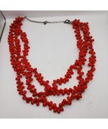 Luc 925 cn sterling and Coral 3 strand Necklace - €64,40 EUR
