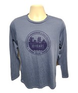 Marquette Marathon &amp; Half celebrating 10 Years Adult Small Gray LS TShirt - $370.68 MXN