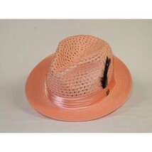 Men's Summer Spring Braid Straw style Hat by BRUNO CAPELO JULIAN JU903 Peach image 3