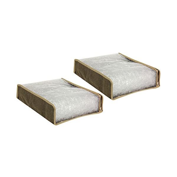 Household Essentials Set of Two Sweater Storage Bags, Coffee Linen  - $20.00