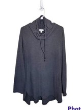 Luxe Tencel Pure Jill Womens Cowl Neck Tunic  Pockets Heather Gray Size Large - £28.30 GBP