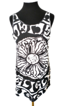 Soft Surroundings Dress Juniors Size Large Sleeveless Knit Black &amp; White Boho - £18.38 GBP