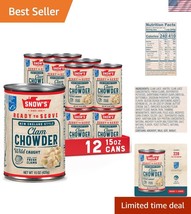 Sustainable New England Clam Chowder - 12 Cans of 15 oz, Convenience and... - $84.99