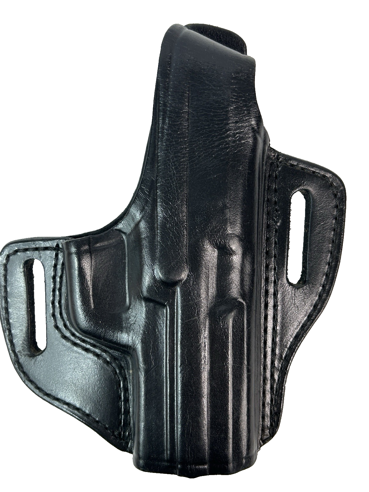 Right Hand Gould &amp; Goodrich PWH Pancake Holster Black Leather Police - $19.80