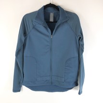 C9 Champion Womens Jacket Fleece Lined Hi Low Hem Boxy Full Zip Pockets Blue XS - £7.67 GBP