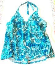 Sunsets Kaleidoscope Halter Tankini Top Size 22W NWT $86 - £45.73 GBP