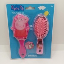 Peppa Pig Girl&#39;s Hair Brush and Mirror 2pc Gift Set by Townley - $8.41