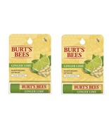 Burt&#39;s Bees 100% Natural Moisturizing Lip Balm, Ginger Lime 4.25 g Pack ... - £8.96 GBP