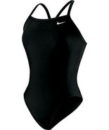 NIKE PERFORMANCE Girls Black Solid Swimsuit GIRLS Size 5 Bathing Suit $6... - £7.02 GBP
