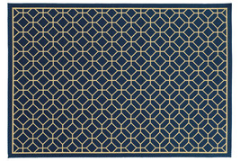 Oriental Weavers Riviera 4771G 8&#39; Round  Round - Navy/ Ivory-Polypropylene - £180.17 GBP