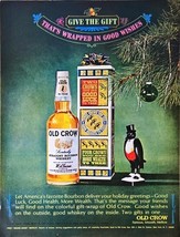 Old Crow Christmas Penguin Two Crows Straight Bourbon Whiskey -1965 VTG ... - $8.58