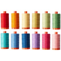 Aurifil Christa Quilts Piece and Quilt Colors Thread Kit 12 Large Spools... - $201.99