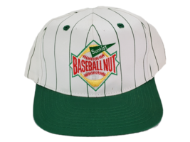 Vintage Rare Sunkist Baseball Nut Green White Pinstripe SnapBack Hat Cap - £10.33 GBP