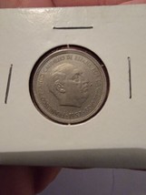 1957 Spain 5 Ptas Circulated Coin Copper-Nickel 1950s Vintage - $34.29