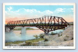 Santa Fe Railroad Bridge santa fe California CA UNP Fred Harvey WB Postcard O3 - £5.08 GBP