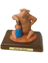 Pig Figurine Anthropomorphic Farm Hog Piglet sculpture gift farm Vtg Peo... - $29.65