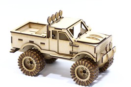 3D Puzzle | Truck Snap Together 3D Puzzle | 3mm MDF Wood Board Puzzle - £16.49 GBP