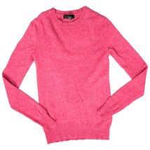 Tahari Raspberry Pink Red 2-Ply Cashmere Crew Neck Pullover Sweater size S - $24.29