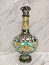 18&quot; Marble Vase Pot, mop shell Inlay, Vase Pot, Home Decor Art &amp; collect... - $3,226.05
