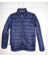 PATAGONIA BLUE QUILTED JACKET KIDS LARGE 12 - $89.13 CAD