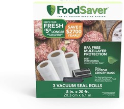 Rolls For Custom Fit Airtight Food Storage And Sous Vide By Foodsaver Vacuum - £35.13 GBP