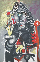 &quot;Smoker&quot; By Pablo Picasso Plate Signed Lithograph on Paper 25 1/2&quot;x20&quot; - £1,567.79 GBP