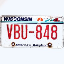  United States Wisconsin Dairyland Passenger License Plate VBU-848 - $15.83