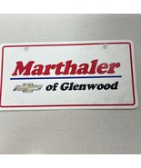 Vintage Plastic License Plate Insert Advertising Dealer Marthaler Glenwo... - $40.67 CAD