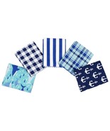 Fabric Editions Little Feet Boutique Fat Quarter Bundle 5pcs-Sea Life - £15.50 GBP