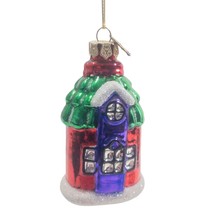 Thomas Pacconi Blown Glass Ornament Museum Series Christmas Church School House - £10.11 GBP