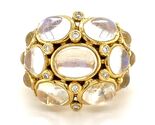 Temple St. Clair 18k Yellow Gold Moonstone Diamond Bombe Ring Size 6.75 - $8,167.50