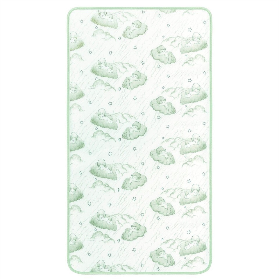 Firm 6&quot; Crib Mattress Waterproof Coil USA Made Baby Bed Standard SizeGre... - $133.65