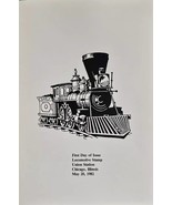 1982 FDC Locomotive Souvenir Folder Union Station Chicago Illinois (5/20... - £4.03 GBP