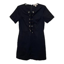 Michael Michael Kors Black Cotton Short Sleeve Midi Dress Womens 6 - £21.33 GBP