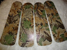 CUSTOM ~ CEILING FAN WITH HUNTER REAL TREE LEAF CAMO CAMOUFLAGE DESIGN - $118.75