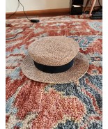 April Cornell Straw Hat w/ Black Ribbon Women&#39;s Hat - $39.62 CAD