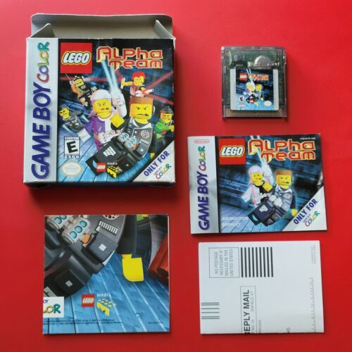 Lego Alpha Team Game Boy Color Complete Box Manual Inserts Box Wear No Tray - $26.15