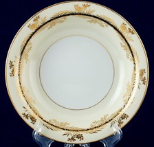  Noritake 5299 Soup Bowl Gold Flowers &amp; Leaves on Black Band Gold Trim C... - £5.99 GBP