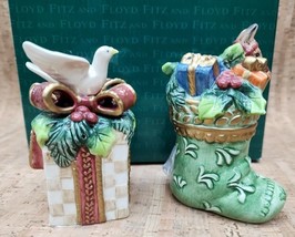 Vintage Fitz and Floyd Gregorian Salt and Pepper pair  4 3/8&quot; 19/1302 Re... - $1,707.74 MXN