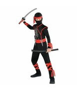 Shadow Ninja Boys Large Costume Red Black - £29.23 GBP