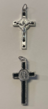 Saint Benedict Black &amp; Silver  1.5&quot; Crucifix,  New #MD-008 - €2,57 EUR