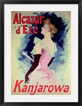 Jules Cheret Alcazar d&#39;Ete Kanjarowa Framed Fine Art Advertising Poster - $329.00
