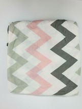Grow Wild Baby Cotton Fitted Sheet Gray Pink Chevron Crib Toddler Bed B63 - £7.89 GBP