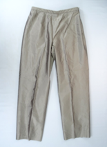 Giorgio Armani Gold Gray 100% Silk Satin Straight Leg Pants Size 44/8 Lined - £26.53 GBP