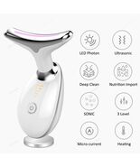 Neck Face Beauty Device LED Photon Therapy Skin Lifting Tighten Massager... - $31.64+