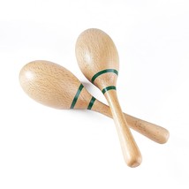 Maracas Hand Percussion Rattles,Beech Wood Material Rumba Shakers With Clear And - £28.83 GBP