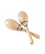 Maracas Hand Percussion Rattles,Beech Wood Material Rumba Shakers With C... - £28.27 GBP