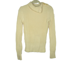 Banana Republic Women&#39;s Size M Cream Wool Long Sleeve Sweater - $16.49
