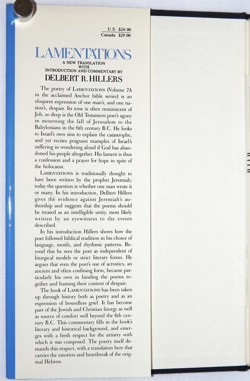 Lamentations (The Anchor Bible , Vol. 7A) Delbert R. Hillers Item image 13